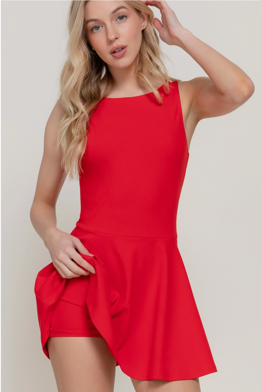 Red Flare Dress
