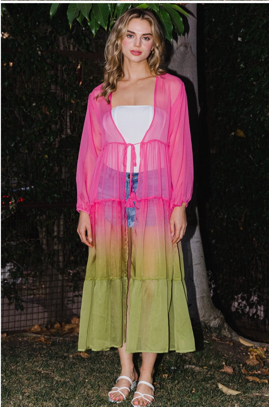 Pink Ombré Duster