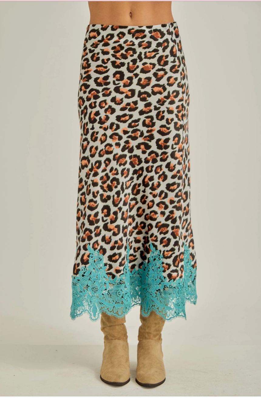 Leopard Lace Skirt