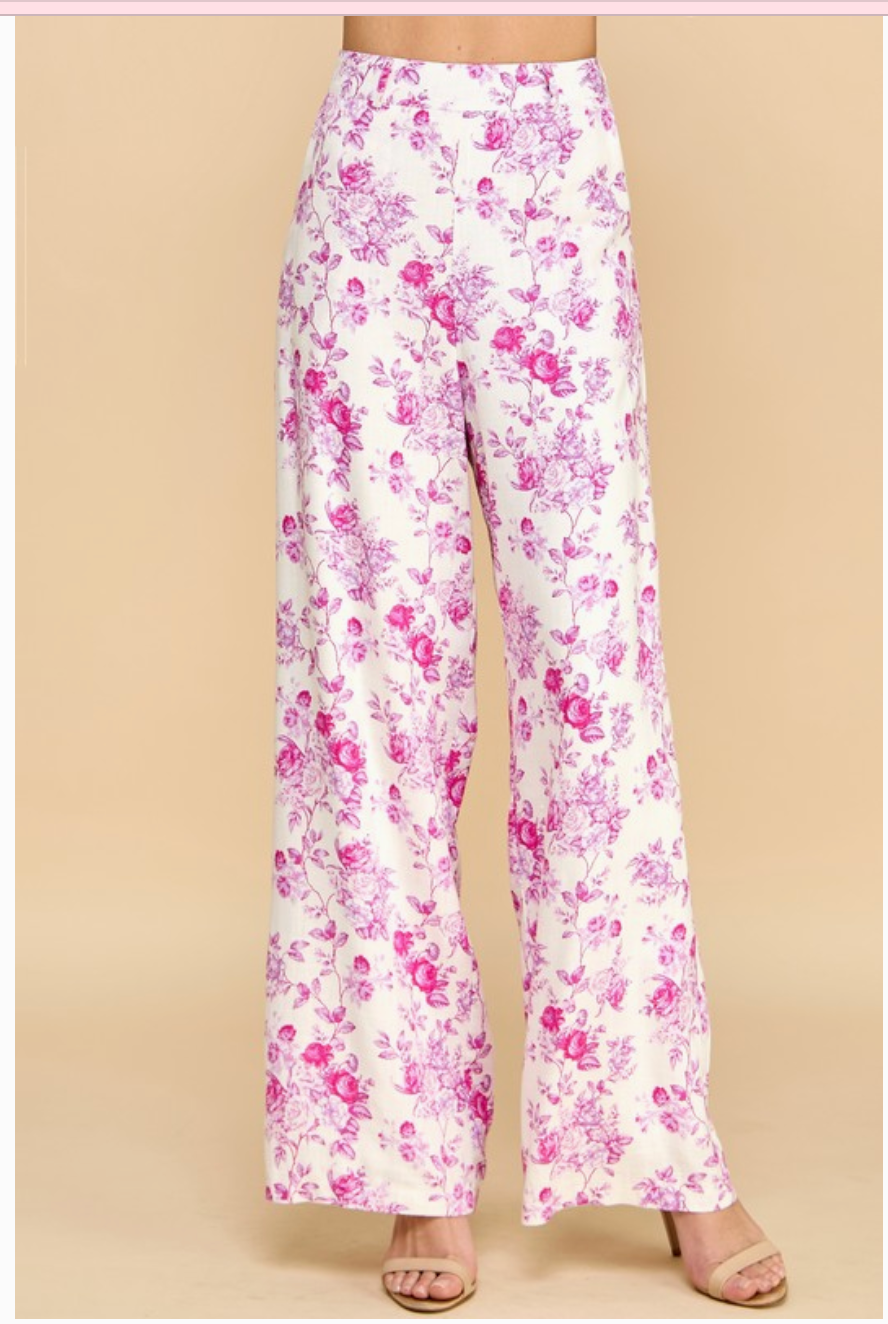 Floral Pink Pants