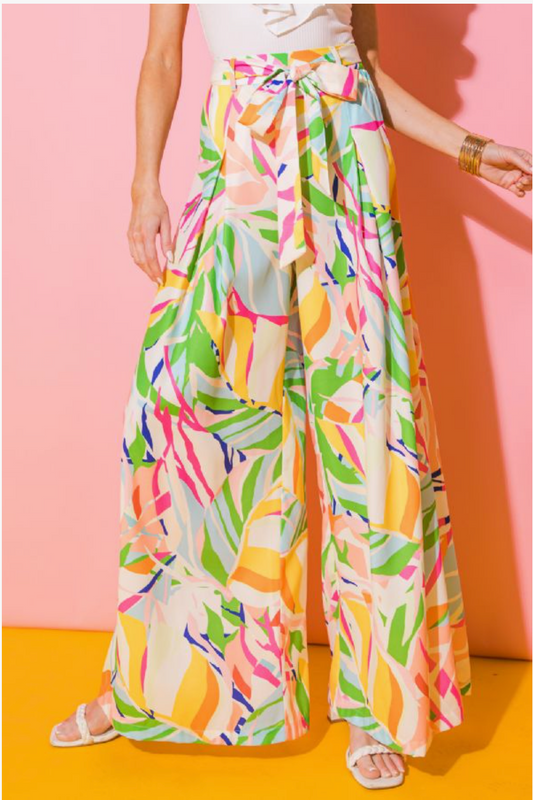 Blue/Green Print Pant