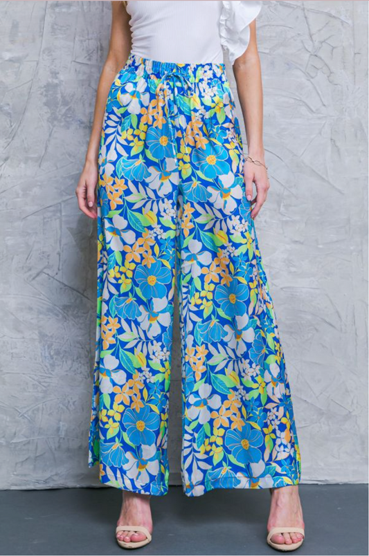 Blue Printed Pant