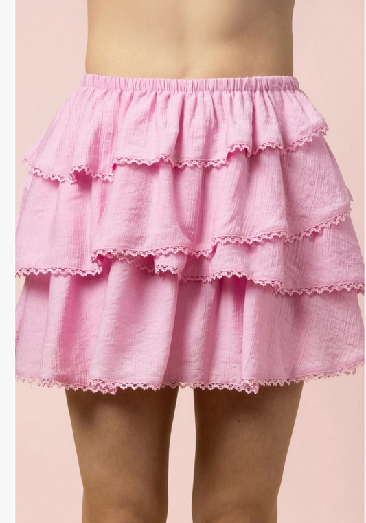 Pink Ruffle Skirt