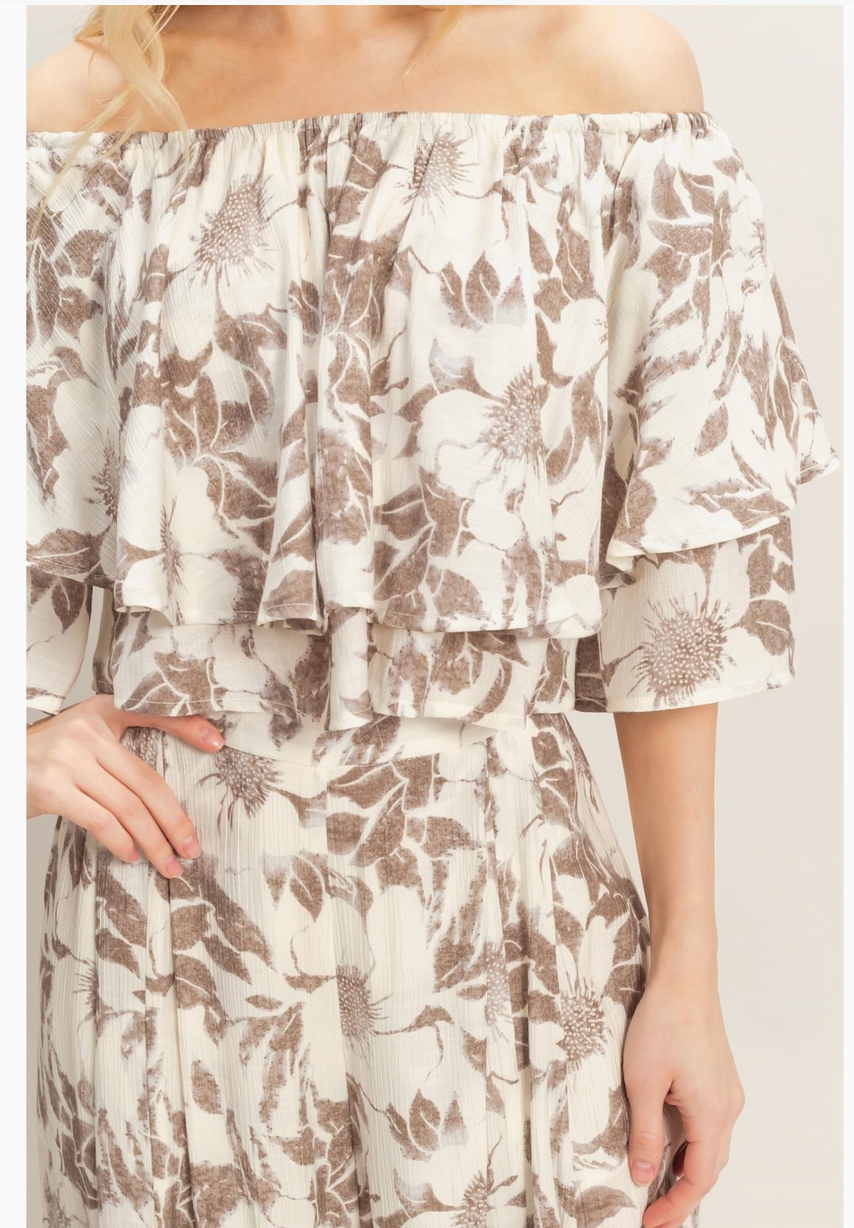 Floral Off Shoulder Set