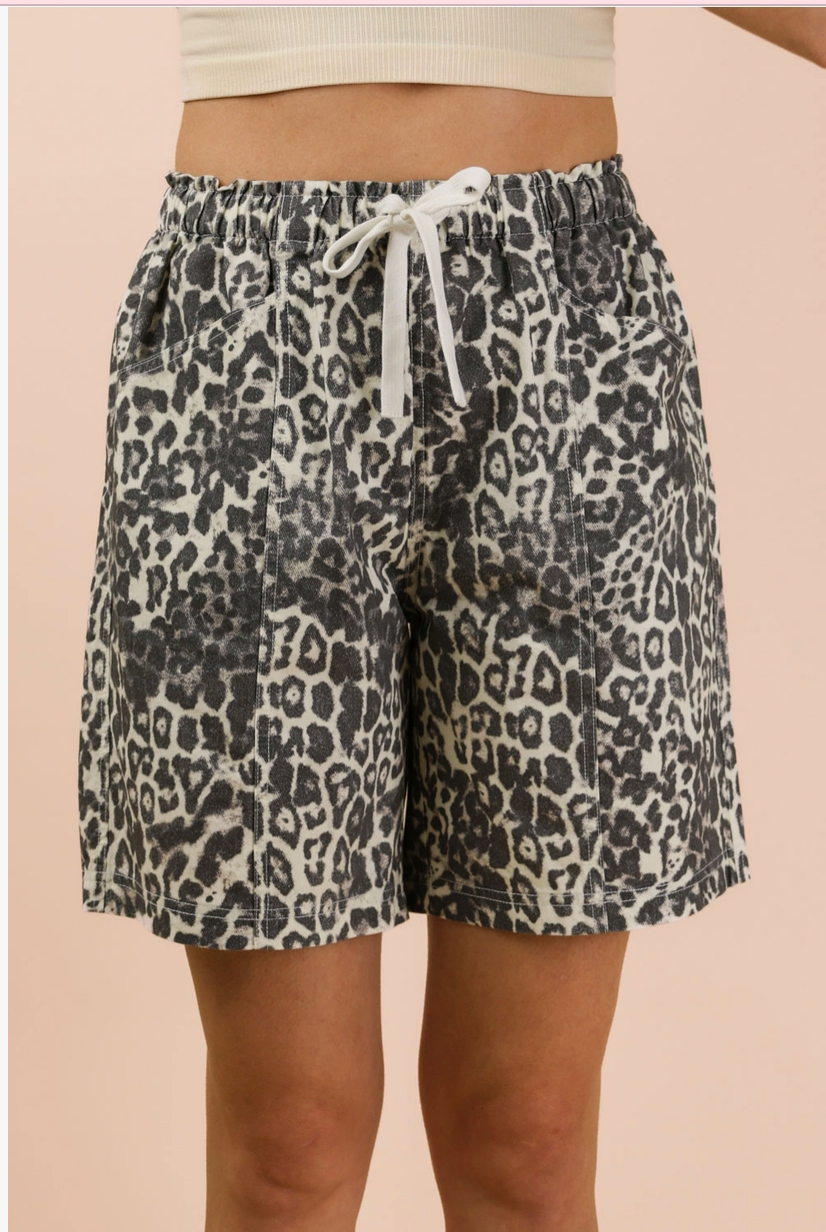 Leopard Long Shorts