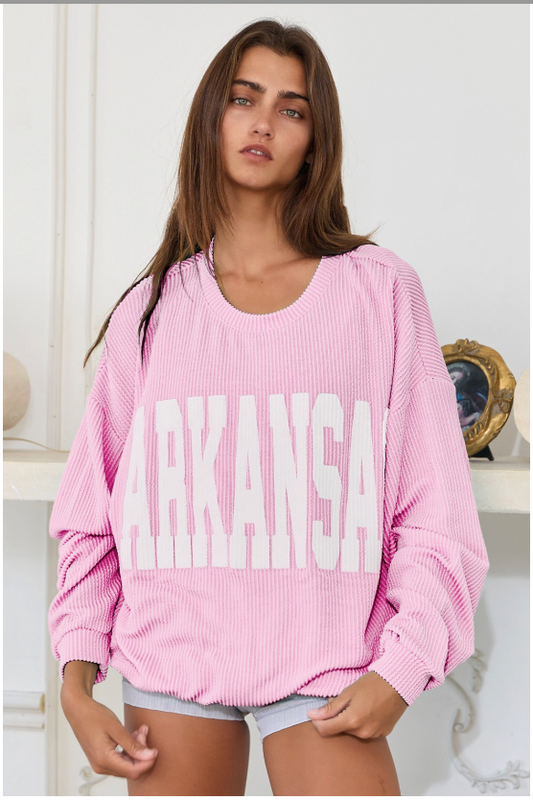 Pink Arkansas Waffle Shirt