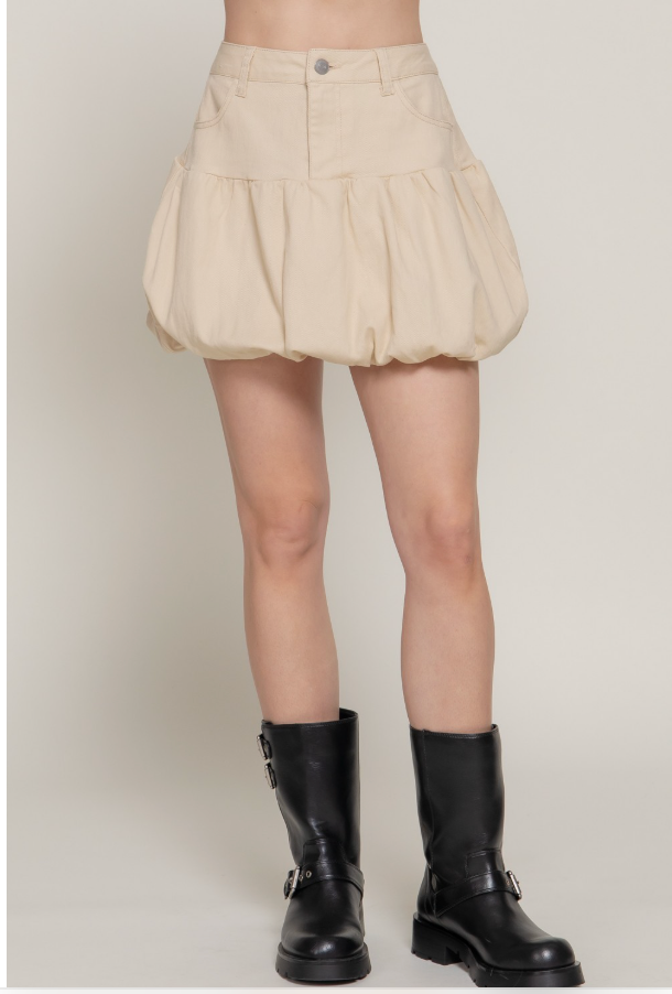 Taupe Balloon Skirt