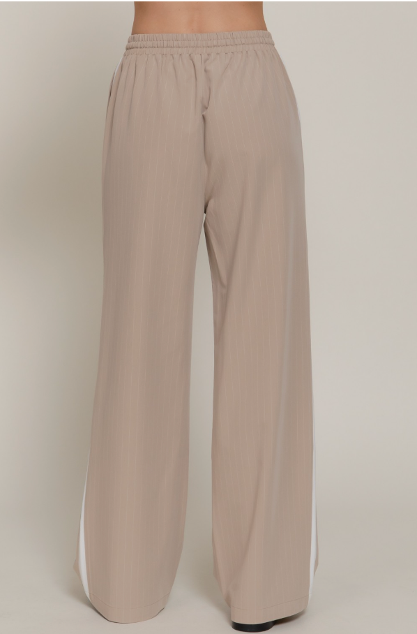 Khaki White Stripe Pant