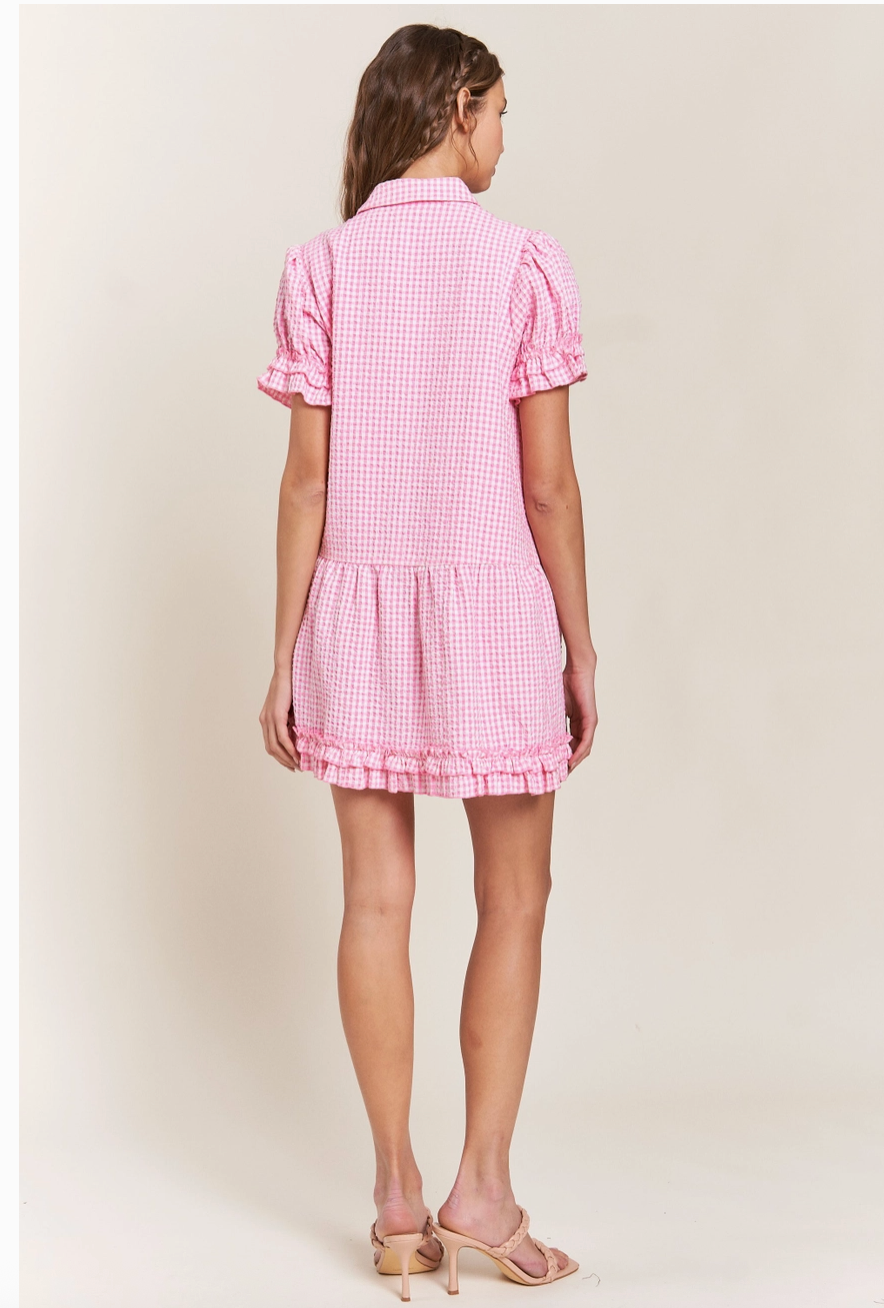 Pink Button Down Dress