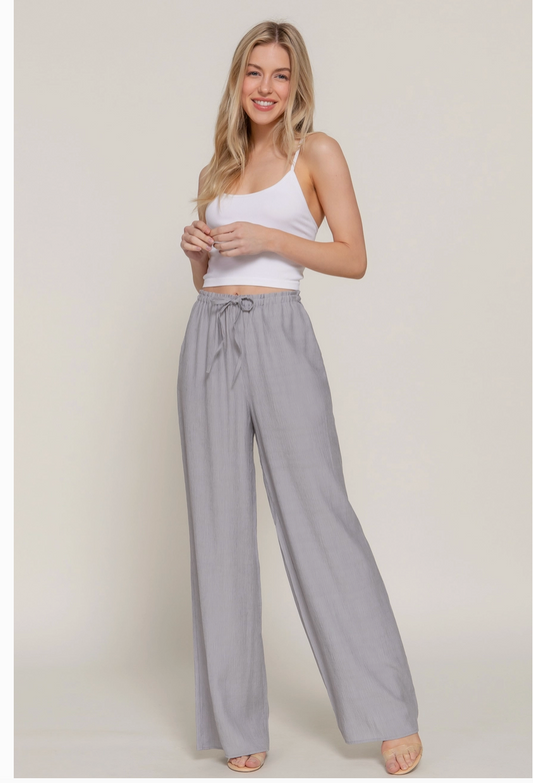 Grey Flowy Pants