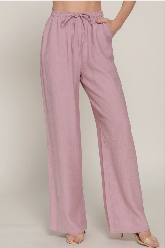 Pink Flowy Pants