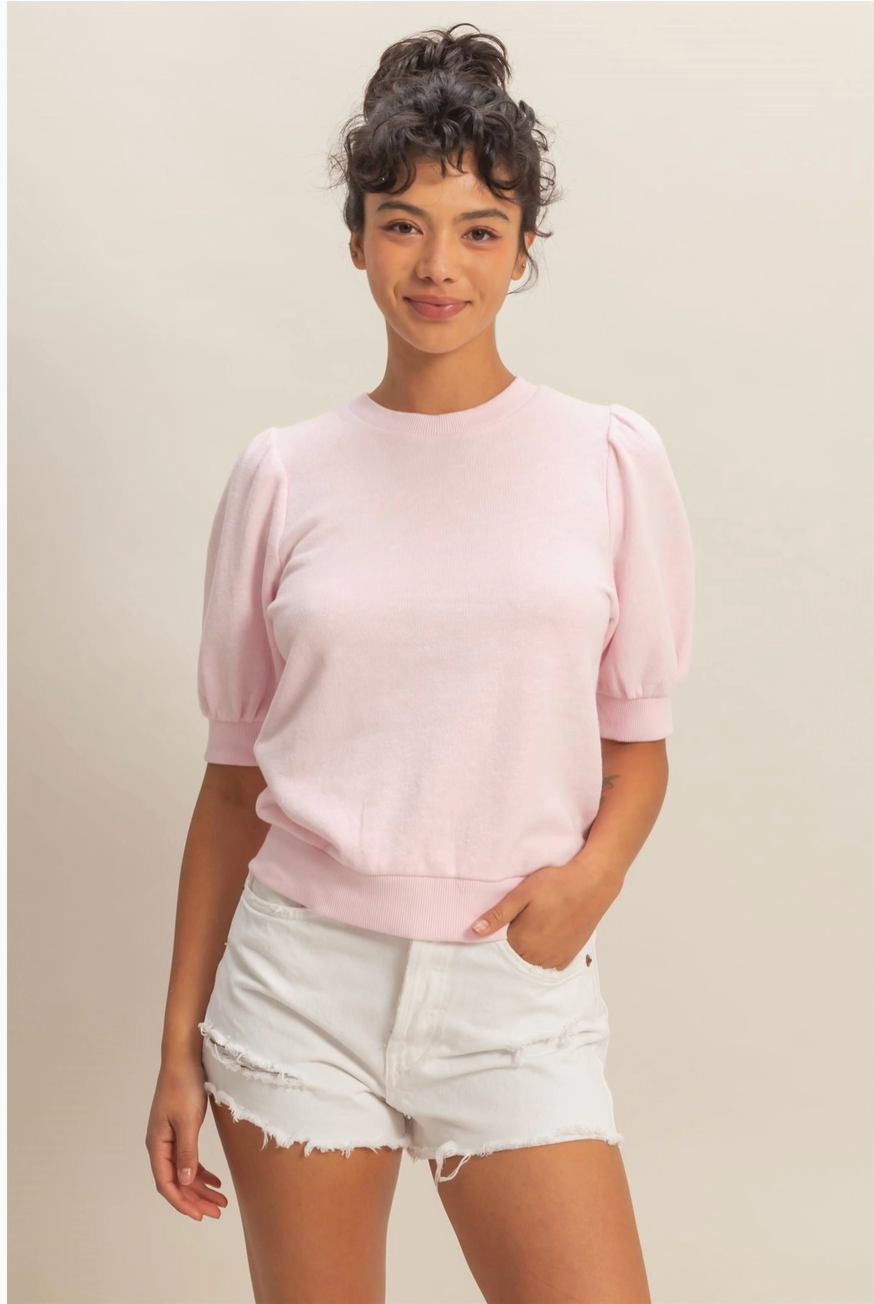Pink Puff Crew Neck