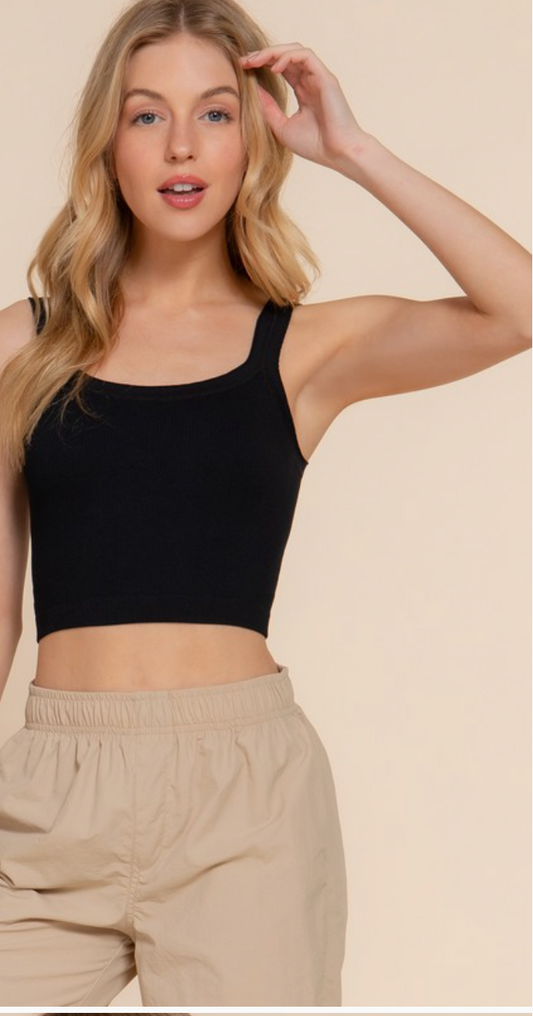 Black Crop Tank
