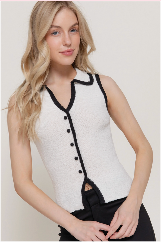White Sweater Tank