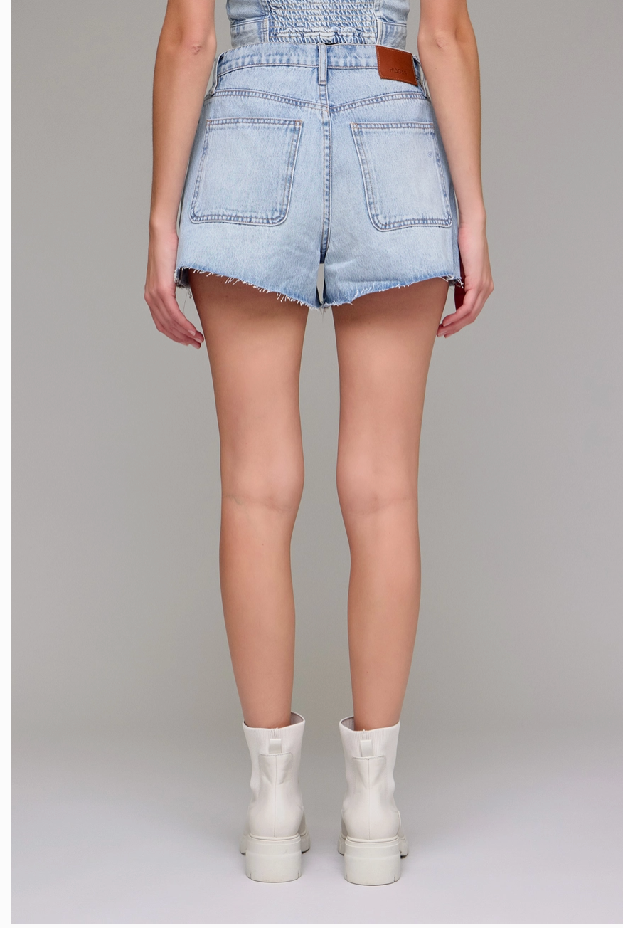 Hidden Light Wash Jean Shorts